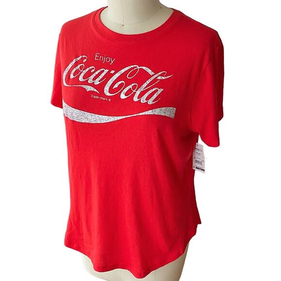 NWT COCA COLA Red Logo Short Sleeve Summer T Shirt Top ~ Women's Size 2XL (19) - Picture 3 of 5